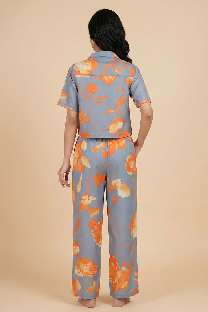 Zivame Woven Loungewear Set - Slate Grey — image 3